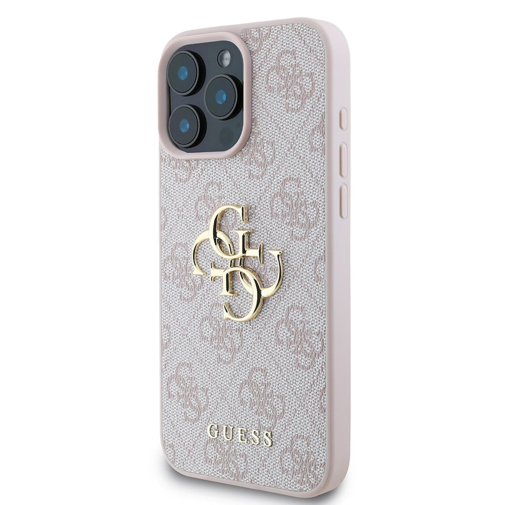 Husa de protectie Guess Hardcase 4G Big Logo (GUHCP16L4GMGPI) compatibil cu iPhone 16 Pro, Roz