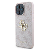 Husa de protectie Guess Hardcase 4G Big Logo (GUHCP16L4GMGPI) compatibil cu iPhone 16 Pro, Roz