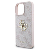 Husa de protectie Guess Hardcase 4G Big Logo (GUHCP16L4GMGPI) compatibil cu iPhone 16 Pro, Roz