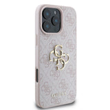 Husa de protectie Guess Hardcase 4G Big Logo (GUHCP16L4GMGPI) compatibil cu iPhone 16 Pro, Roz