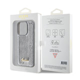 Husa de protectie Guess Sequin Script Metal (GUHCP15XPSFDGSS) compatibil cu iPhone 15 Pro Max, Argintiu