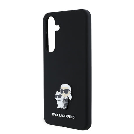 Husa de protectie Karl Lagerfeld Silicone (KLHCS24MSMHKCNPK) compatibil cu Samsung Galaxy S24 Plus, Karl&Choupette Metal Pin
