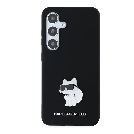 Husa de protectie Karl Lagerfeld Silicone (KLHCS24SSMHCNPK) compatibil cu Samsung Galaxy S24, Choupette