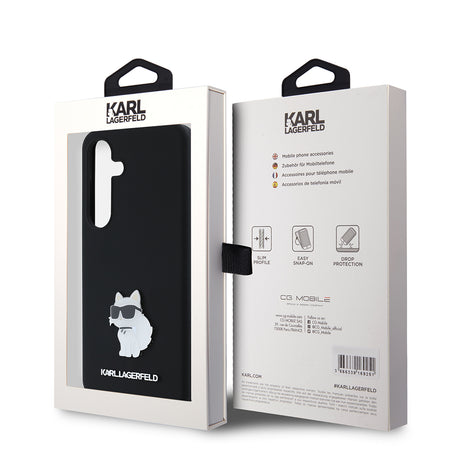 Husa de protectie Karl Lagerfeld Silicone (KLHCS24SSMHCNPK) compatibil cu Samsung Galaxy S24, Choupette