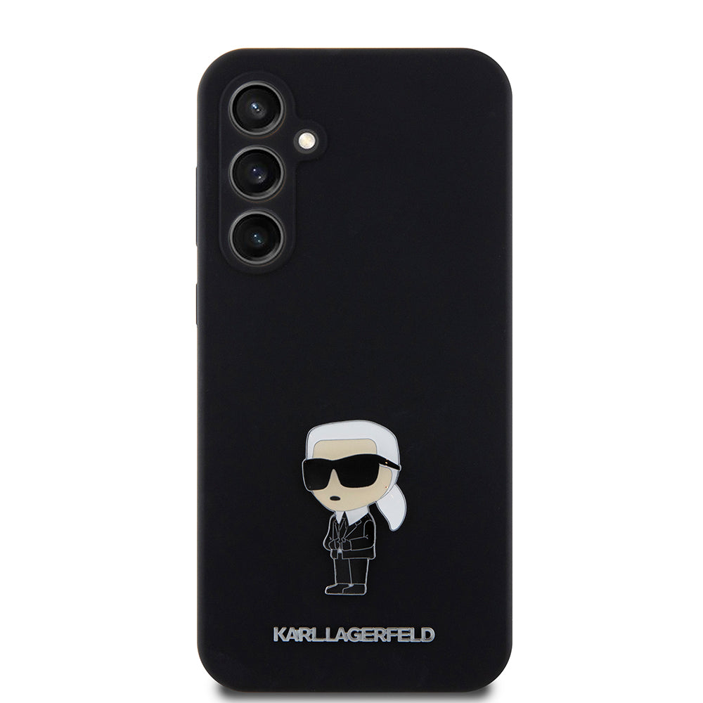 Husa de protectie Karl Lagerfeld Silicone (KLHCS23FEMHKNPK) compatibil cu Samsung Galaxy S23 FE, Ikonik Metal Pin