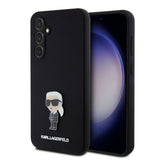 Husa de protectie Karl Lagerfeld Silicone (KLHCS23FEMHKNPK) compatibil cu Samsung Galaxy S23 FE, Ikonik Metal Pin