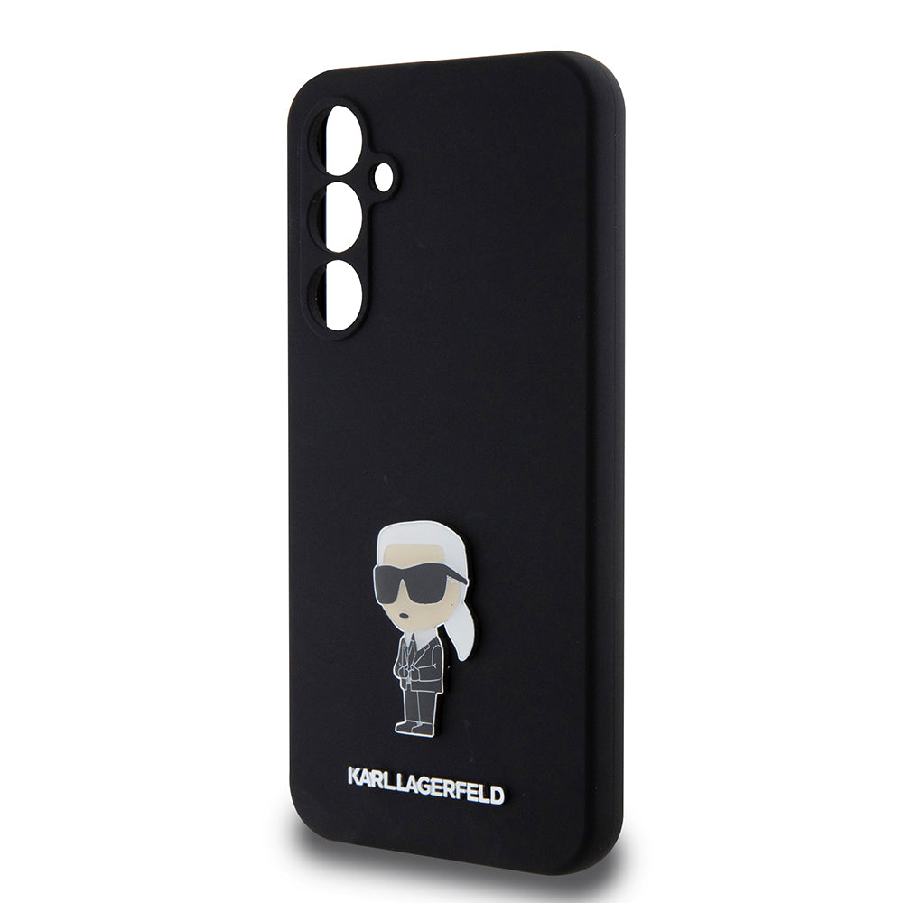 Husa de protectie Karl Lagerfeld Silicone (KLHCS23FEMHKNPK) compatibil cu Samsung Galaxy S23 FE, Ikonik Metal Pin