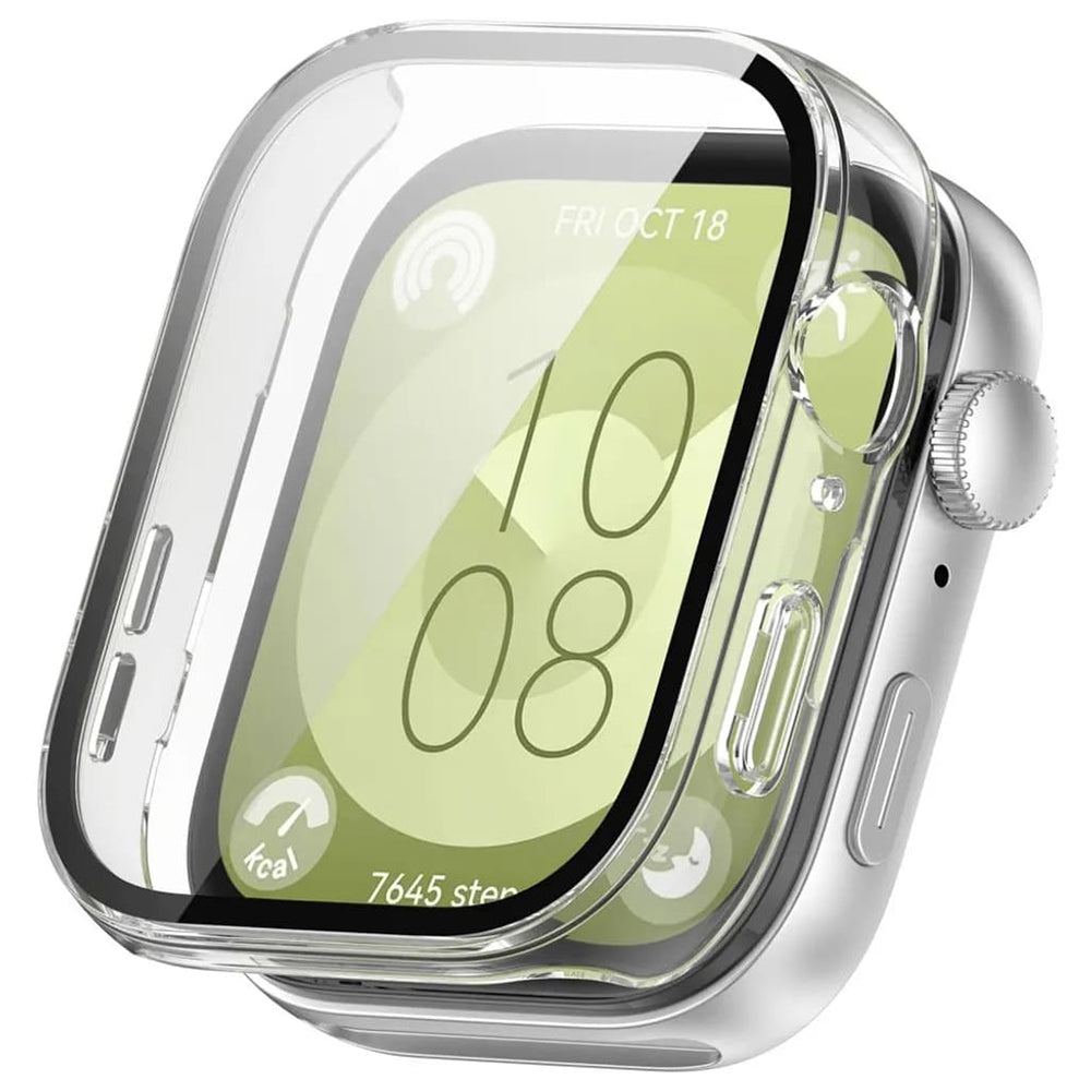 Folie de protectie smartwatch Techsuit Defense360 Pro + Screen Protector compatibil cu Huawei Watch Fit 3, Transparent