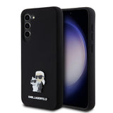 Husa de protectie Karl Lagerfeld Silicone (KLHCS23MSMHKCNPK) compatibil cu Samsung Galaxy S23 Plus, Karl&Choupette Metal Pin