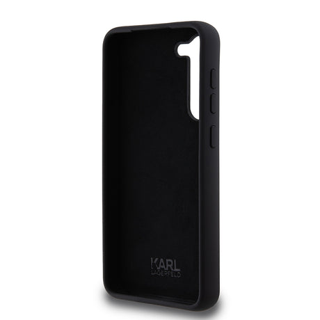 Husa de protectie Karl Lagerfeld Silicone (KLHCS23MSMHKCNPK) compatibil cu Samsung Galaxy S23 Plus, Karl&Choupette Metal Pin
