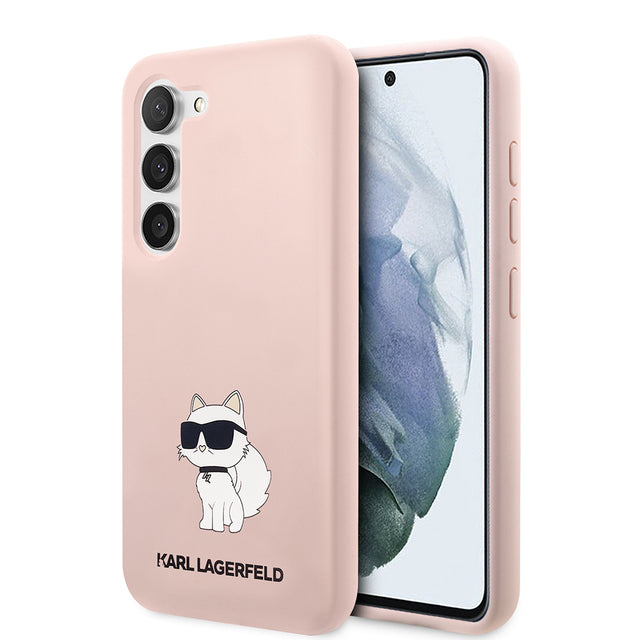 Husa de protectie Karl Lagerfeld Silicone (KLHCS23MSNCHBCP) compatibil cu Samsung Galaxy S23 Plus, Roz Choupette