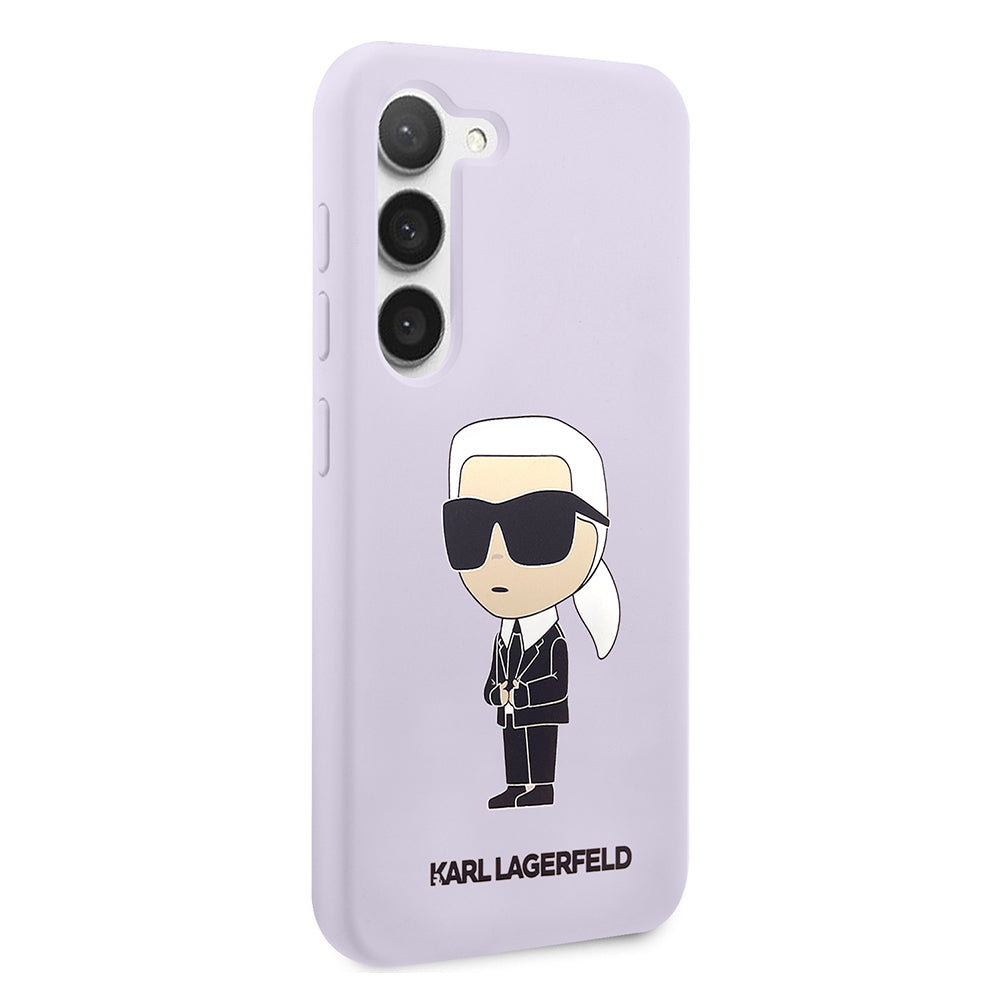 Husa de protectie Karl Lagerfeld Silicone (KLHCS23MSNIKBCU) compatibil cu Samsung Galaxy S23 Plus, Mov Ikonik