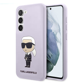 Husa de protectie Karl Lagerfeld Silicone (KLHCS23MSNIKBCU) compatibil cu Samsung Galaxy S23 Plus, Mov Ikonik
