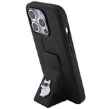 Husa de protectie Karl Lagerfeld Saffiano Gripstand (KLHCP14LGSACHPK) compatibil cu iPhone 14 Pro, Choupette