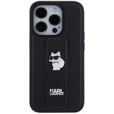 Husa de protectie Karl Lagerfeld Saffiano Gripstand (KLHCP14LGSACHPK) compatibil cu iPhone 14 Pro, Choupette