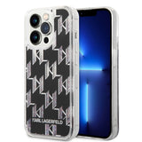 Husa de protectie Karl Lagerfeld Hardcase Liquid Glitter (KLHCP14LLMNMK) compatibil cu iPhone 14 Pro, Monogram