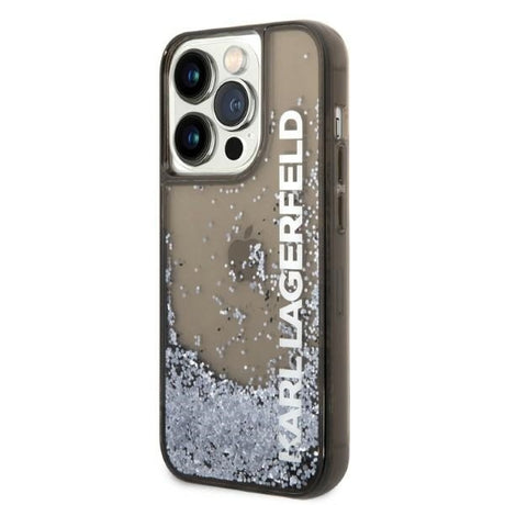 Husa de protectie Karl Lagerfeld Hardcase Liquid Glitter (KLHCP14LLCKVK) compatibil cu iPhone 14 Pro, Elong