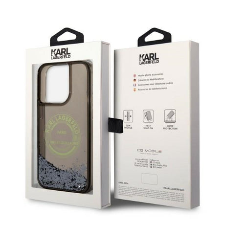 Husa de protectie Karl Lagerfeld Hardcase Liquid Glitter (KLHCP14LLCRSGRK) compatibil cu iPhone 14 Pro, RSG