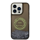 Husa de protectie Karl Lagerfeld Hardcase Liquid Glitter (KLHCP14LLCRSGRK) compatibil cu iPhone 14 Pro, RSG