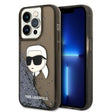 Husa de protectie Karl Lagerfeld Hardcase Glitter (KLHCP14LLNKHCK) compatibil cu iPhone 14 Pro, Karl Head