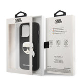 Husa de protectie Karl Lagerfeld Saffiano (KLHCP14LSAPKHK) compatibil cu iPhone 14 Pro, Karl`s Head