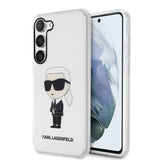 Husa de protectie Karl Lagerfeld Hardcase Transparent (KLHCS23MHNIKTCT) compatibil cu Samsung Galaxy S23 Plus, Ikonik Karl Lagerfeld