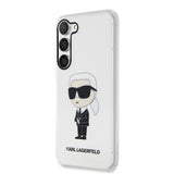 Husa de protectie Karl Lagerfeld Hardcase Transparent (KLHCS23MHNIKTCT) compatibil cu Samsung Galaxy S23 Plus, Ikonik Karl Lagerfeld