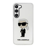 Husa de protectie Karl Lagerfeld Hardcase Transparent (KLHCS23MHNIKTCT) compatibil cu Samsung Galaxy S23 Plus, Ikonik Karl Lagerfeld