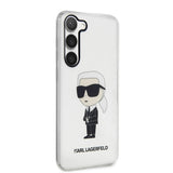 Husa de protectie Karl Lagerfeld Hardcase Transparent (KLHCS23MHNIKTCT) compatibil cu Samsung Galaxy S23 Plus, Ikonik Karl Lagerfeld