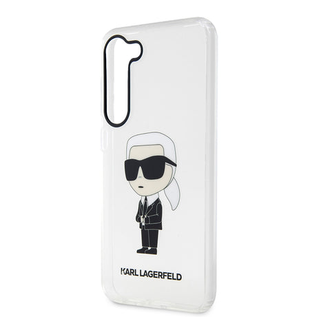 Husa de protectie Karl Lagerfeld Hardcase Transparent (KLHCS23MHNIKTCT) compatibil cu Samsung Galaxy S23 Plus, Ikonik Karl Lagerfeld