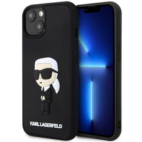 Husa de protectie Karl Lagerfeld 3D Design (KLHCP14M3DRKINK) compatibil cu iPhone 14 Plus, Rubber Ikonik