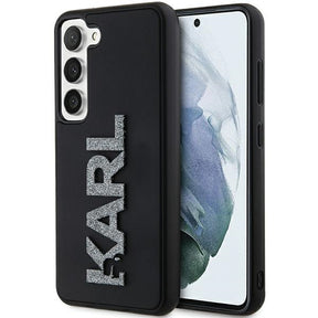 Husa de protectie Karl Lagerfeld 3D Design (KLHCS24S3DMBKCK) compatibil cu Samsung Galaxy S24, Rubber Glitter Logo