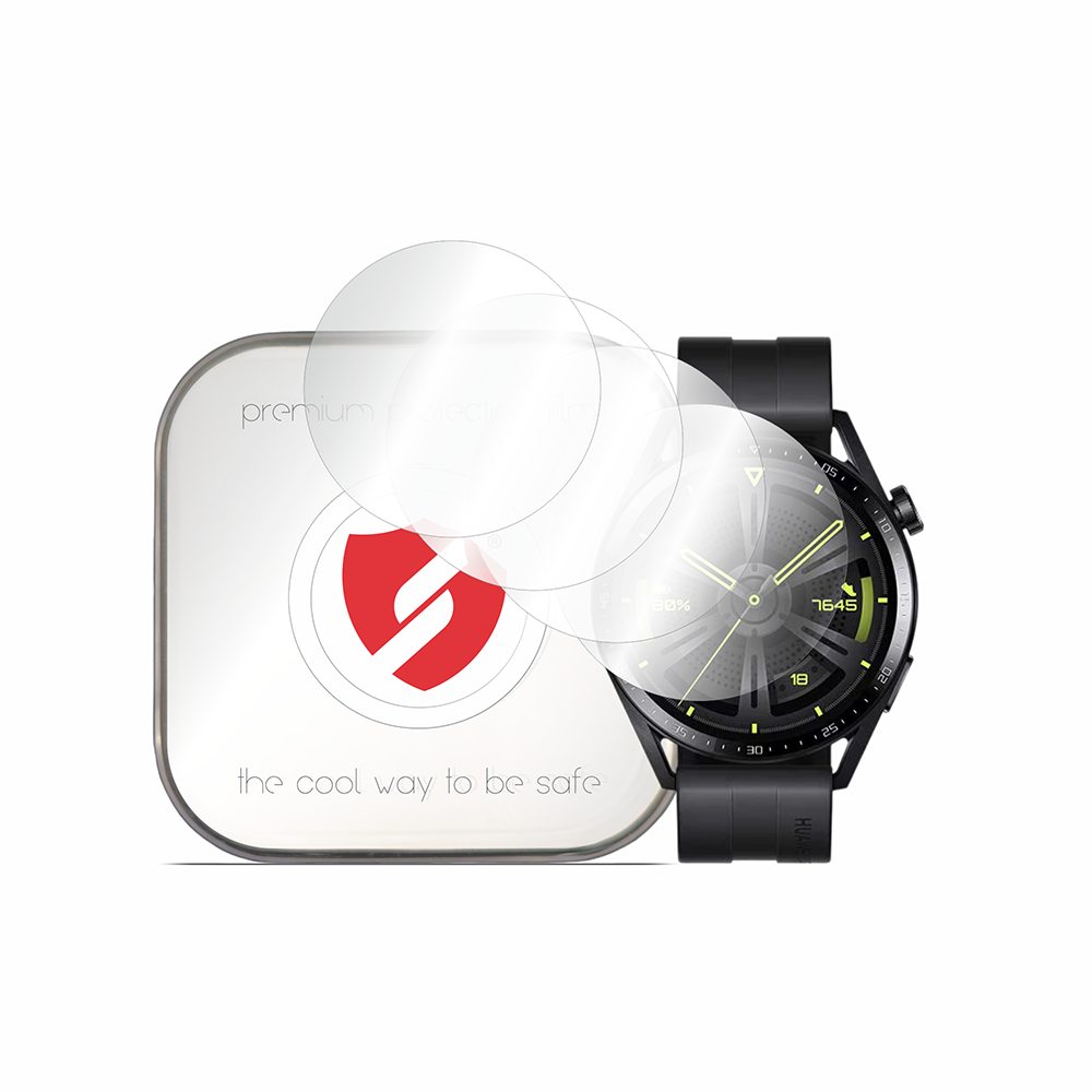 Folie de protectie smartwatch Smart Protection Premium Classic (set de 4) compatibil cu Huawei Watch GT 3 46mm, Transparent