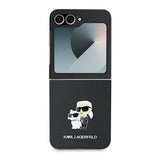 Husa de protectie Karl Lagerfeld Saffiano compatibil cu Samsung Galaxy Z Flip6 / Flip7 FE, Negru