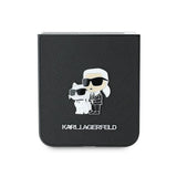 Husa de protectie Karl Lagerfeld Saffiano compatibil cu Samsung Galaxy Z Flip6 / Flip7 FE, Negru