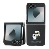 Husa de protectie Karl Lagerfeld Saffiano compatibil cu Samsung Galaxy Z Flip6 / Flip7 FE, Negru