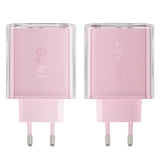 Incarcator Acefast Exploration Series (A45), 2 x USB-C, USB, GaN, PD65W, Fast Charging, Cherry Blossom