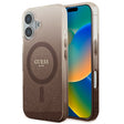 Husa de protectie Guess IML Glitter Gradient MagSafe (GUHMP16MHGRCELW) compatibil cu iPhone 16 Plus, Maro