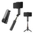 Suport Techsuit Gimbal Mini Selfie Stick (L09), Bluetooth Remote Control, Stable Tripod Mount and Phone Stabilizer, 72cm, Negru