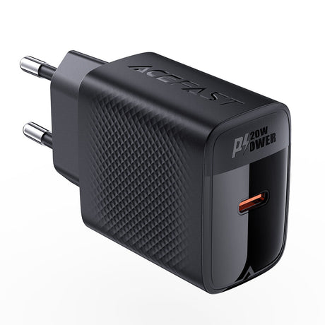 Incarcator Acefast (A82), Type-C, GaN Technology, PD20W, Supports Fast Charging, Negru