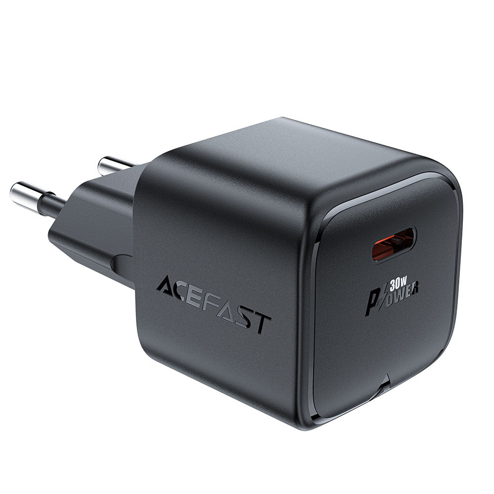 Incarcator Acefast (A77), Type-C, Mini GaN Charger, 30W, Power Delivery, Negru