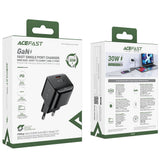 Incarcator Acefast (A77), Type-C, Mini GaN Charger, 30W, Power Delivery, Negru