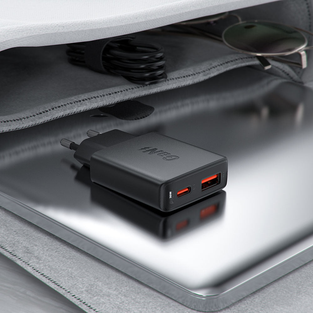 Incarcator Acefast (A69), Type-C / USB, PD30W, GaN, Negru