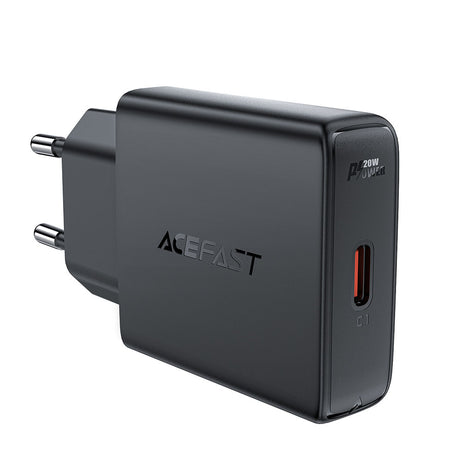 Incarcator Acefast (A65), Type-C, GaN Technology, 20W, Power Delivery, Negru