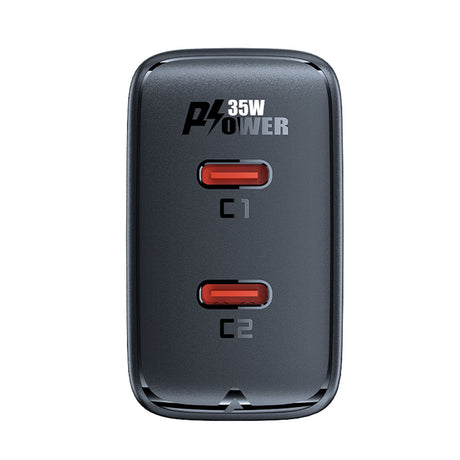 Incarcator Acefast (A49), 2x Type-C, Universal Charger, GaN Technology, PD35W, Negru