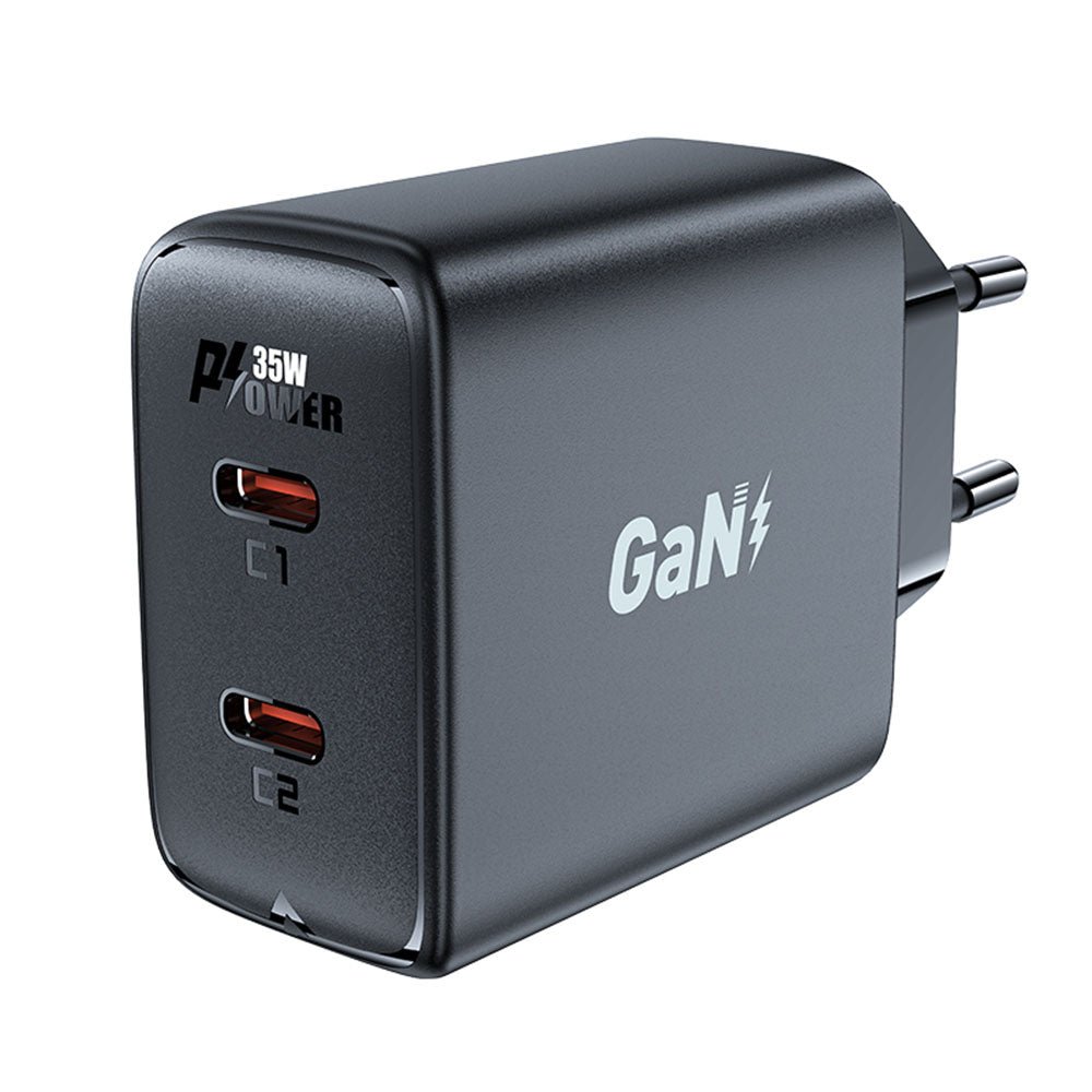 Incarcator Acefast (A49), 2x Type-C, Universal Charger, GaN Technology, PD35W, Negru
