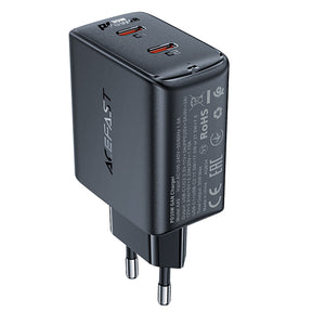 Incarcator Acefast (A49), 2x Type-C, Universal Charger, GaN Technology, PD35W, Negru