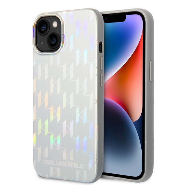Husa de protectie Karl Lagerfeld Hardcase Monogram (KLHCP14MLGMMSV3) compatibil cu iPhone 14 Plus, Iridescent