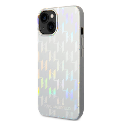 Husa de protectie Karl Lagerfeld Hardcase Monogram (KLHCP14MLGMMSV3) compatibil cu iPhone 14 Plus, Iridescent