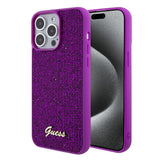 Husa de protectie Guess Disco Metal Script (GUHCP15XPMSDGSF) compatibil cu iPhone 15 Pro Max, Fuchsia